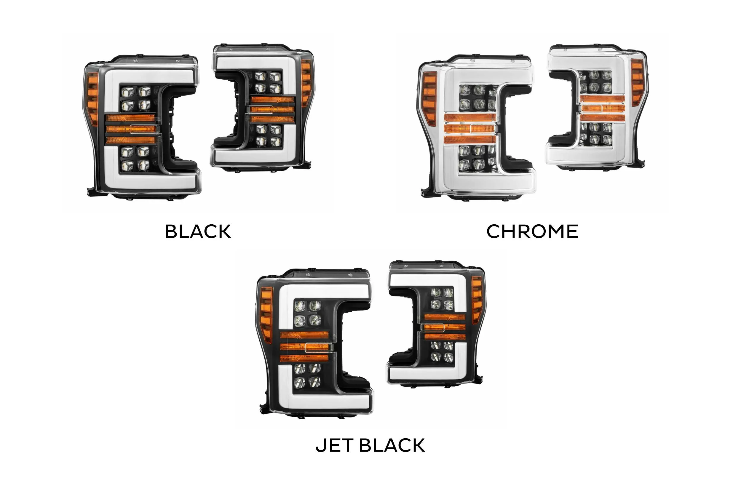 ARex Nova LED Headlights: Ford Super Duty (17-19) - Black (Set)