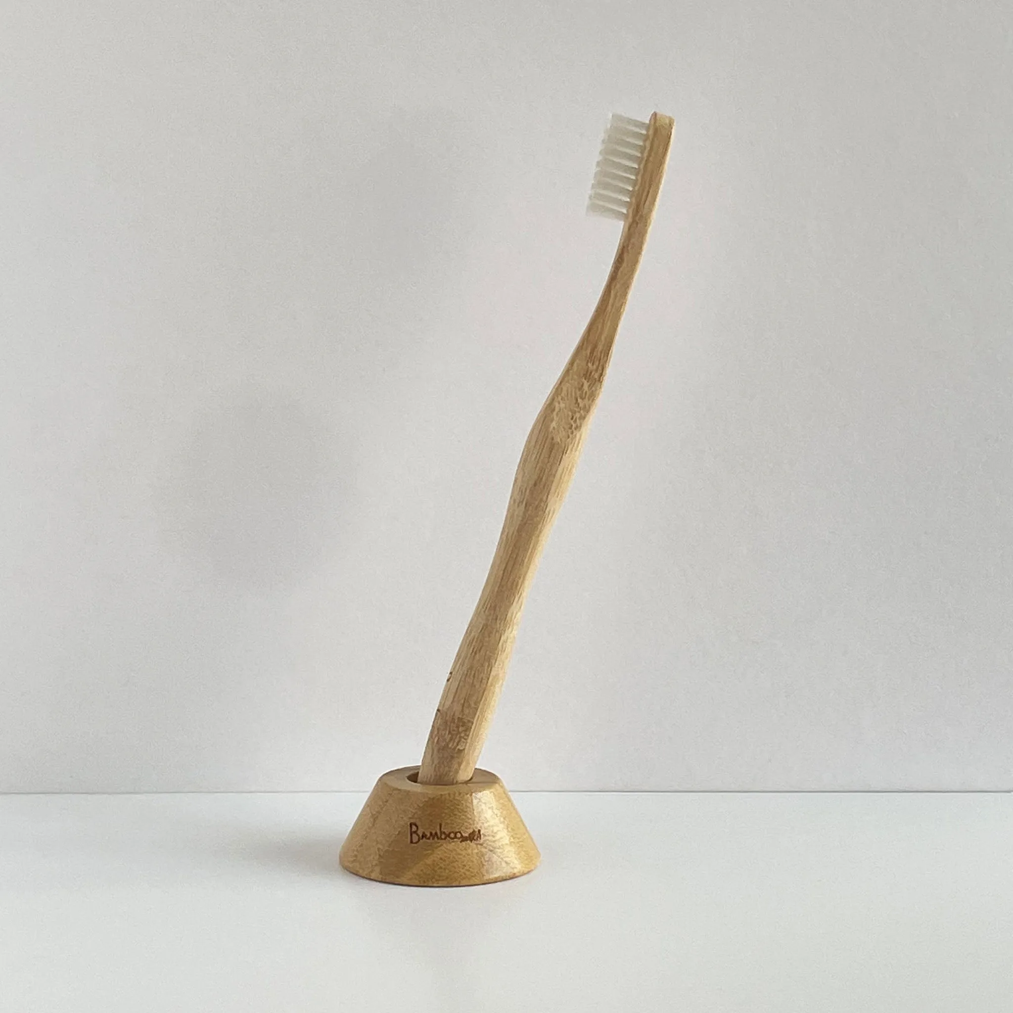 Bamboo Toothbrush Stand - Compact, Eco-friendly