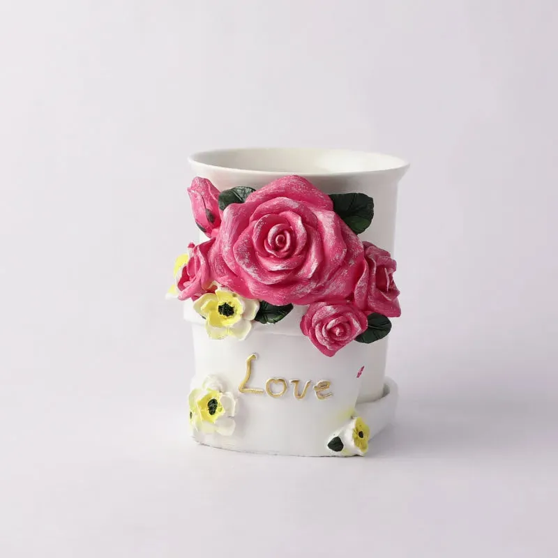 Ceramic Rose Multi Utility Holder