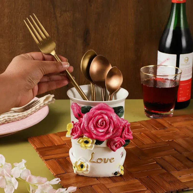 Ceramic Rose Multi Utility Holder