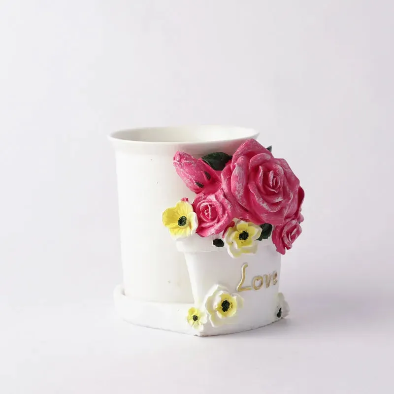 Ceramic Rose Multi Utility Holder