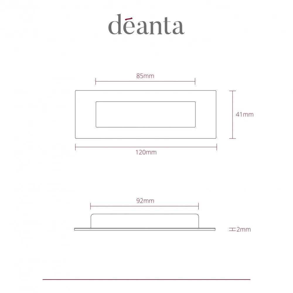 Deanta Slim Pocket Door Finger Pull Handle Pair