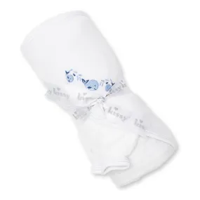 Kissy Kissy Hooded Towel Whale Wishes