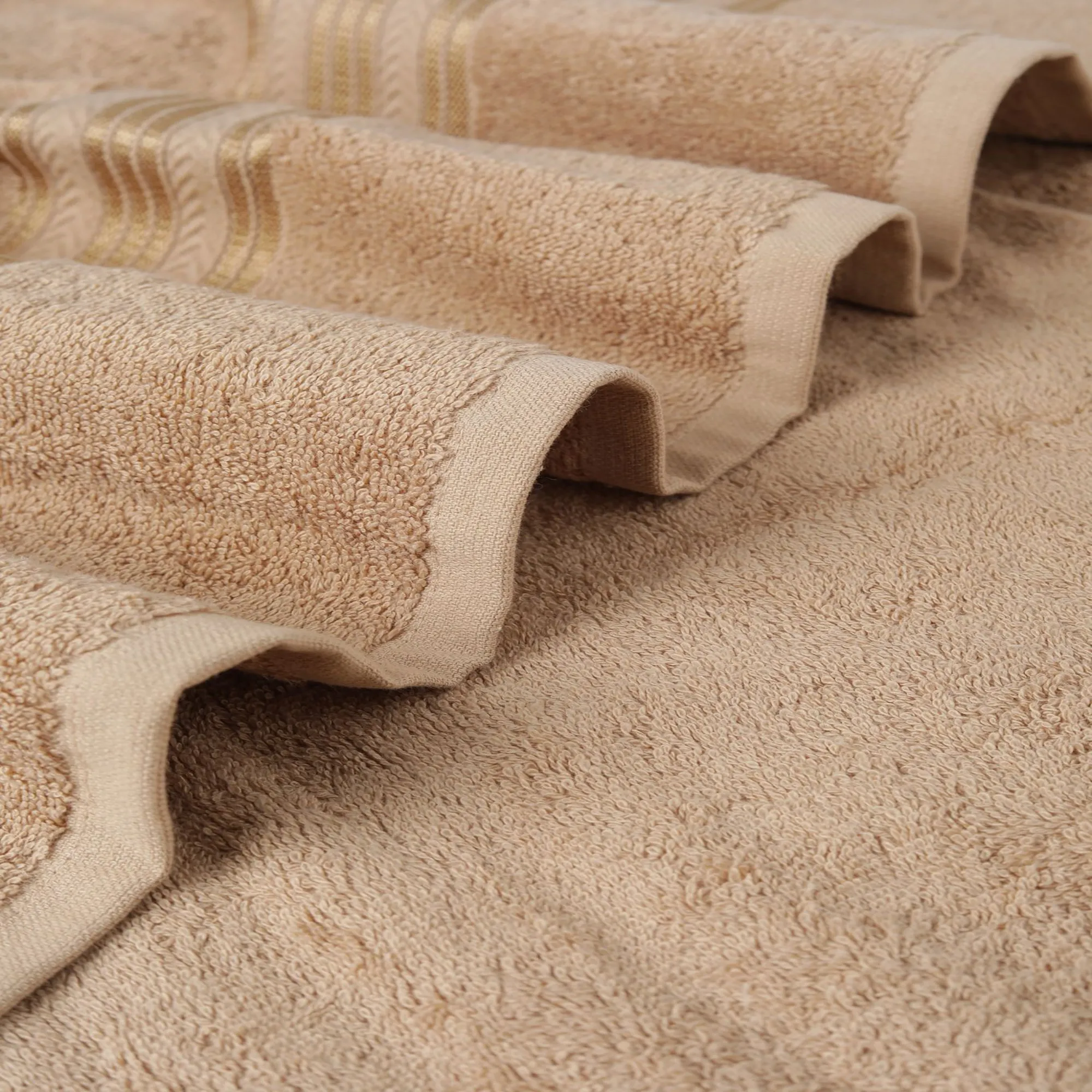 Plazatex All Season Towel Set Made With High Quality Fabric for Maximum Comfort 6 Piece Taupe