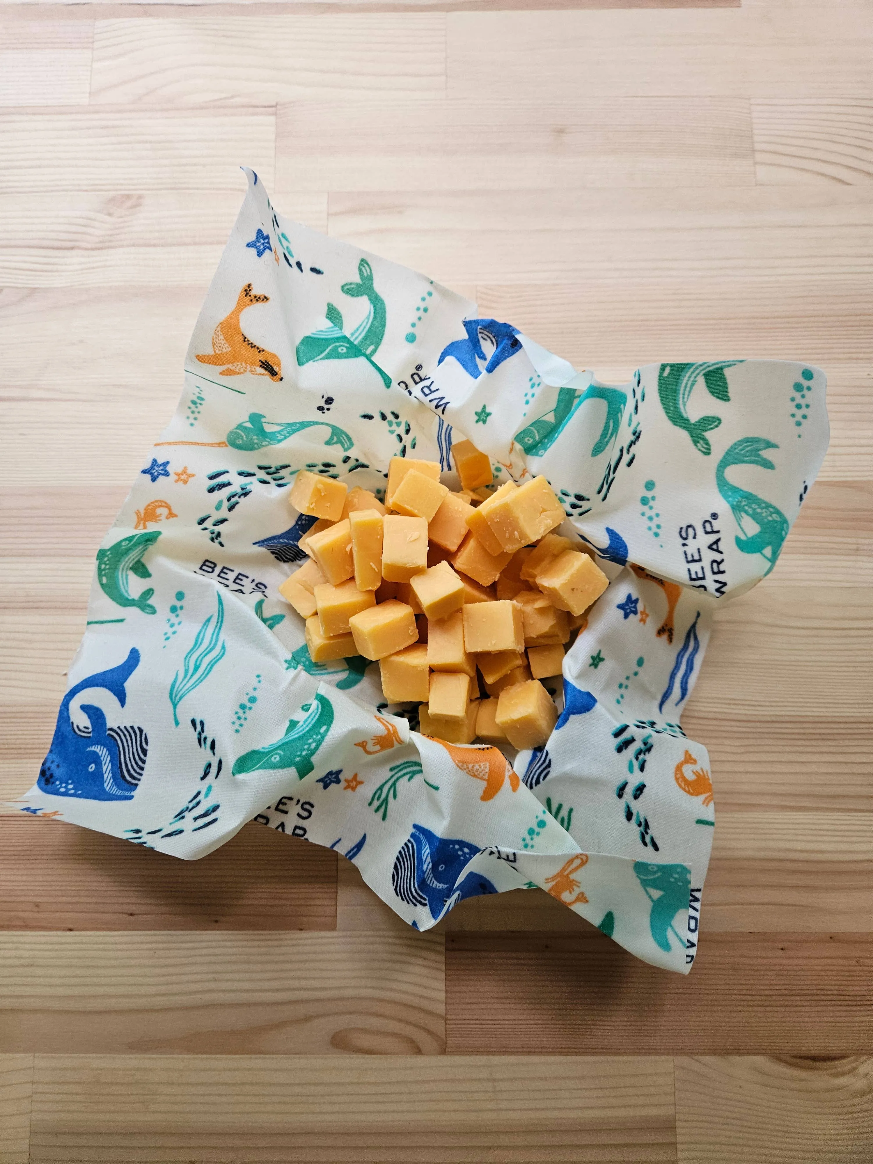 Reusable Beeswax Food Wrap Lunch Pack (1 Sandwich/2 Medium) - Under the Sea Print